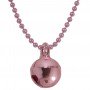 Allumette - baby pink bell on baby pink ball chain